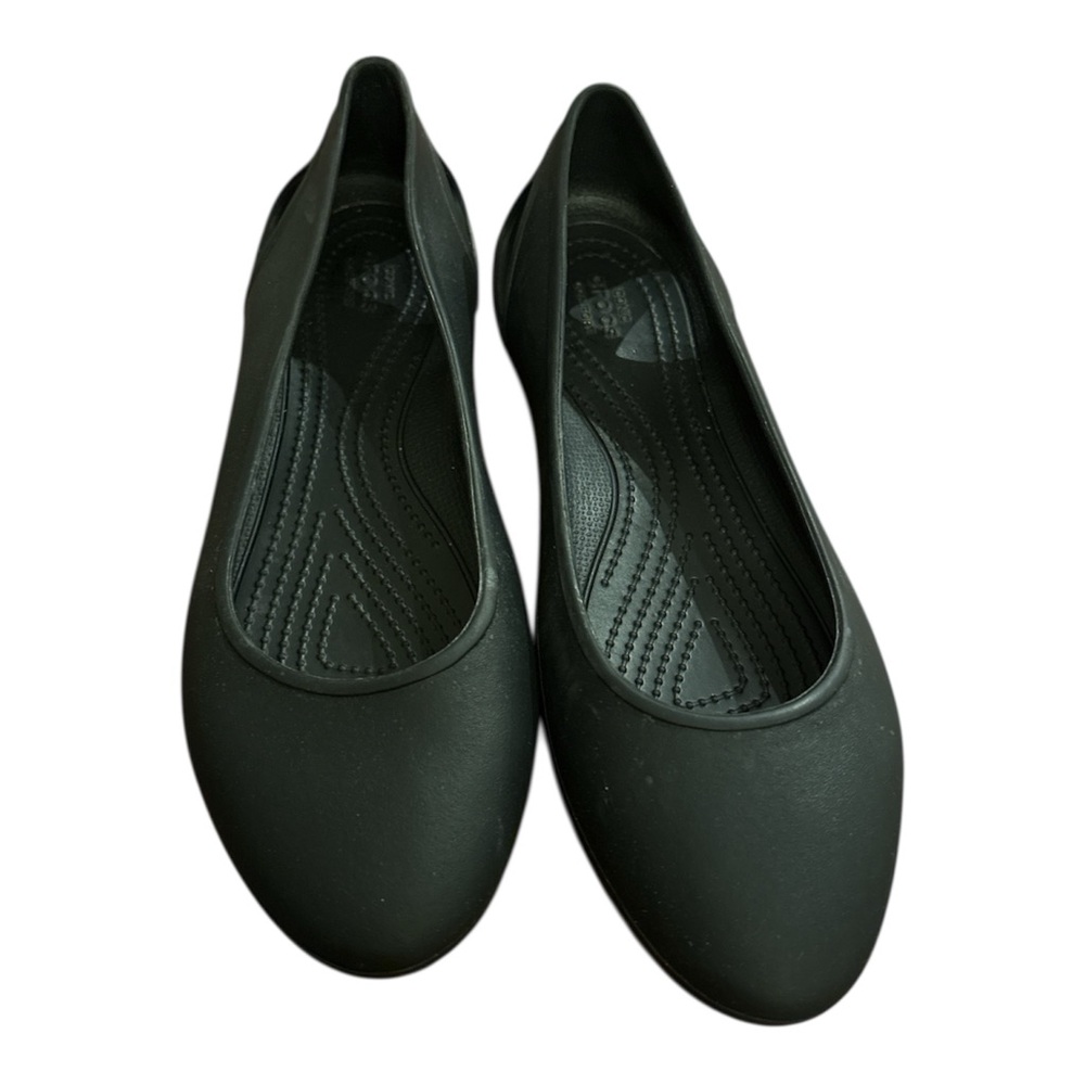 CROCS Women's Black Slip-On Ballet Flats
